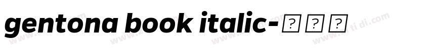 gentona book italic字体转换